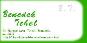 benedek tehel business card